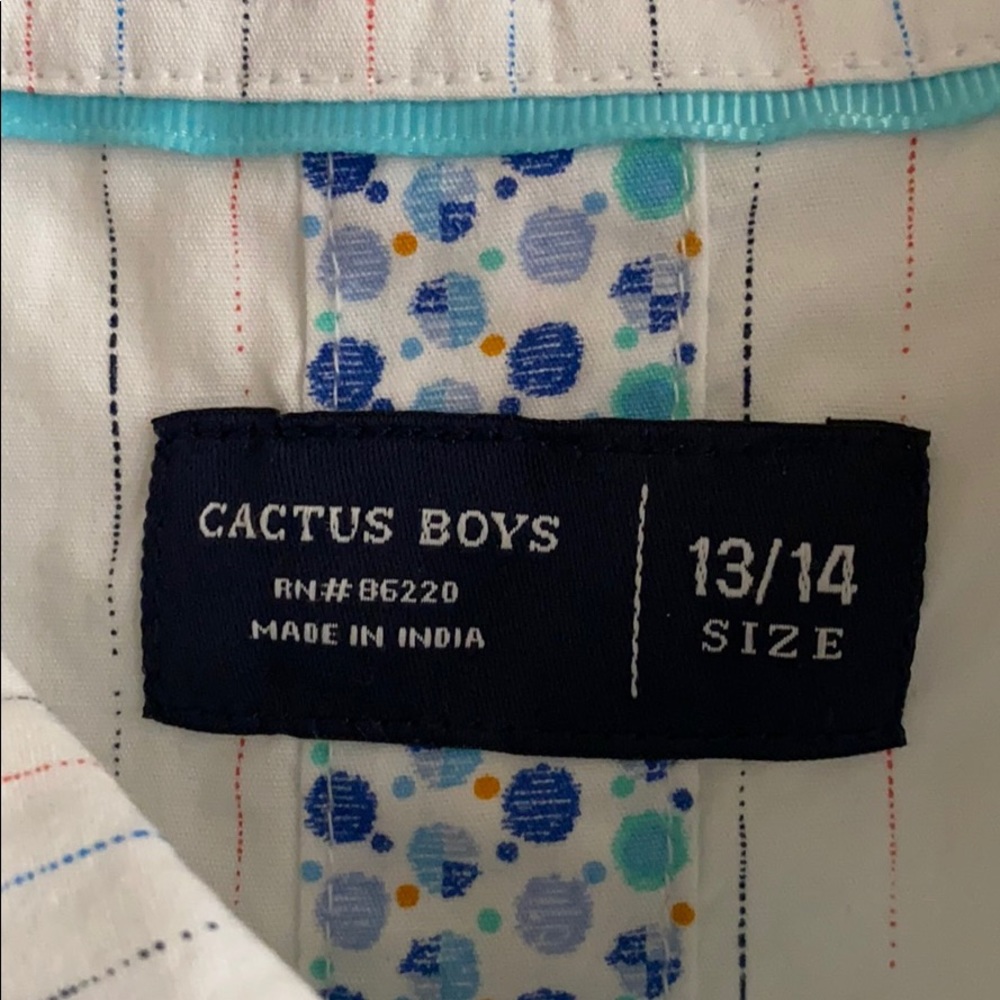 Cactus Boys/short sleeve/button down/Sz. 13/14